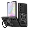 Per Samsung Galaxy A35 5G Custodia per telefono con supporto rotante MagSafe (nero)