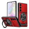 Per Samsung Galaxy A35 5G Custodia per telefono con supporto rotante MagSafe (rosso)