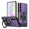 Per Samsung Galaxy A35 5G Custodia per telefono con supporto rotante MagSafe (viola)