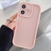 Per iPhone 16 Plus Custodia per telefono in TPU con foro preciso e telaio antiurto satinato (rosa chiaro)