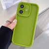 Per iPhone 16 Custodia per telefono in TPU con foro preciso e telaio antiurto satinato (verde fluorescente)