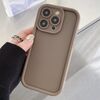 Per iPhone 15 Pro Max Custodia antiurto in TPU con foro preciso e cornice smerigliata (caffè)