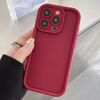 Per iPhone 15 Pro Custodia per telefono in TPU con foro preciso e telaio antiurto satinato (rosso vino)