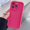 Per iPhone 15 Pro Custodia per telefono in TPU con foro preciso e telaio antiurto satinato (rosso rosa)