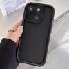 Per iPhone 15 Plus Custodia per telefono in TPU con foro preciso e telaio antiurto satinato (nero)