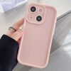 Per iPhone 15 Plus Custodia per telefono in TPU con foro preciso e telaio antiurto satinato (rosa chiaro)