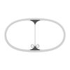 Specchio per il trucco ingranditore con luce touch a LED per visiera parasole per auto (bianco)