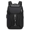 Zaino da lavoro antifurto impermeabile Wiersaam WY68173 da uomo con lucchetto e porte USB (nero)