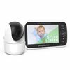 Baby monitor con visione notturna automatica con schermo LCD da 5 pollici, spina UK