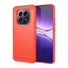 Per OPPO F29 5G Custodia per telefono in TPU con texture spazzolata in fibra di carbonio (rosso)