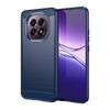 Per OPPO F29 5G Custodia per telefono in TPU con texture spazzolata in fibra di carbonio (blu)