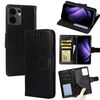 Per OPPO Reno13 F 5G / 4G Custodia in pelle con texture cristallina (nero)