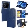 Per vivo X200 Pro 5G Custodia in pelle con texture di cristallo (blu reale)