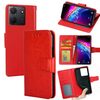 Per TCL 503 4G Custodia in pelle con texture di cristallo (rosso)