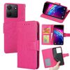 Per TCL 503 4G Custodia in pelle con texture di cristallo (rosso rosa)