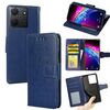 Per TCL 503 4G Custodia in pelle con texture di cristallo (blu reale)