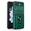 Per Motorola Razr 40 Custodia per telefono con supporto magnetico in TPU+PC (verde scuro)