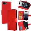 Per iPhone 16e Custodia per telefono in pelle con texture di cristallo (rosso)