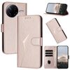 Custodia in pelle con fibbia a motivo triangolare per Redmi K80 / Xiaomi Poco F7 Pro (oro rosa)