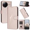 Per Redmi K80 Pro / Xiaomi Poco F7 Ultra Custodia in pelle con fibbia a motivo triangolare (oro rosa)