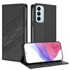 Per Samsung Galaxy M14 5G Global Embossed Multi-funzionale Portafoglio Retro Custodia per Telefono in Pelle (Nero)