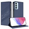 Per Samsung Galaxy M14 5G Global Embossed Multi-funzionale Portafoglio Retro Custodia per Telefono in Pelle (Blu Scuro)