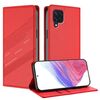 Per Samsung Galaxy M32 4G Global Embossed Multi-funzionale Portafoglio Retro Custodia in Pelle per Telefono (Rosso)