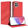 Per Samsung Galaxy M33 5G Global Embossed Multi-funzionale Portafoglio Retro Custodia in Pelle per Telefono (Rosso)