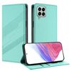 Per Samsung Galaxy M33 5G Global Embossed Multi-funzionale Portafoglio Retro Custodia per Telefono in Pelle (Verde Menta)