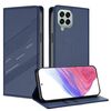 Per Samsung Galaxy M33 5G Custodia per telefono in pelle retrò con portafoglio multifunzionale in rilievo globale (blu scuro)