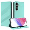 Per Samsung Galaxy S25+ 5G Custodia per telefono in pelle retrò con portafoglio multifunzionale in rilievo (verde menta)