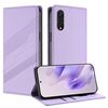 Per Cubot X70 Custodia per telefono in pelle retrò con portafoglio multifunzionale in rilievo (viola chiaro)