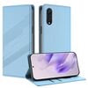 Per Cubot X70 Custodia per telefono in pelle retrò con portafoglio multifunzionale in rilievo (azzurro chiaro)