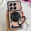 Per Xiaomi 15 Pro Armor Supporto Rotante MagSafe Custodia per Telefono (Oro Rosa)