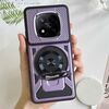 Per Redmi Note 14 Pro 4G Global Armor Supporto Rotante MagSafe Custodia per Telefono (Viola)