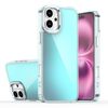 Per iPhone 16 Plus Custodia per telefono con placcatura sfumata scolorita (blu)