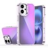 Custodia per iPhone 16 con placcatura sfumata e scolorimento (viola)