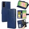Per Samsung Galaxy A56 5G Custodia in pelle con texture di cristallo (blu reale)