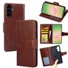 Per Samsung Galaxy A56 5G Custodia in pelle con texture di cristallo (marrone)