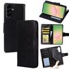 Per Samsung Galaxy A56 5G Custodia in pelle con texture di cristallo (nero)