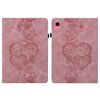 Per iPad 2025/2022 Custodia per tablet intelligente in pelle goffrata Love Hearts (rosa)