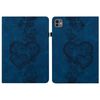 Per iPad Pro 13 2024 Custodia per tablet intelligente in pelle goffrata Love Hearts (blu scuro)