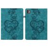 Per iPad Pro 11 2024 Custodia per tablet intelligente in pelle goffrata Love Hearts (verde)