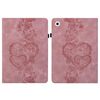 Per iPad Air / Air 2 / 9.7 2017 / 2018 Custodia per tablet intelligente in pelle goffrata con cuoricini (rosa)