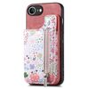 Per iPhone 16e Retro Painted Zipper Back Phone Case (Rosa)