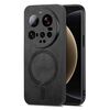 Per Xiaomi 15 Ultra Solid Color Retro Magsafe PU Back Cover Custodia per telefono (Nero)