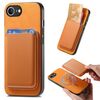 Per iPhone 16e Retro Magsafe Card Bag PU Cover posteriore Custodia per telefono (giallo)