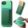 Per iPhone 16e Retro Magsafe Card Bag PU Cover posteriore Custodia per telefono (verde)