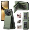 Per vivo X200 Twill Tessuto Pelle Verticale Flip RFID Card Bag Custodia per Telefono (Verde)