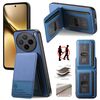 Per vivo X200 Twill Tessuto Pelle Verticale Flip RFID Card Bag Custodia per Telefono (Blu)